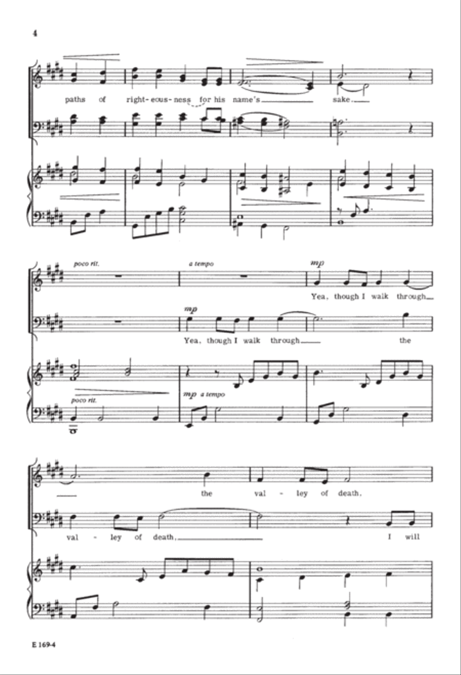 The Lord Is My Shepherd (Digital Download) 4-Part scores gallery preview page 4