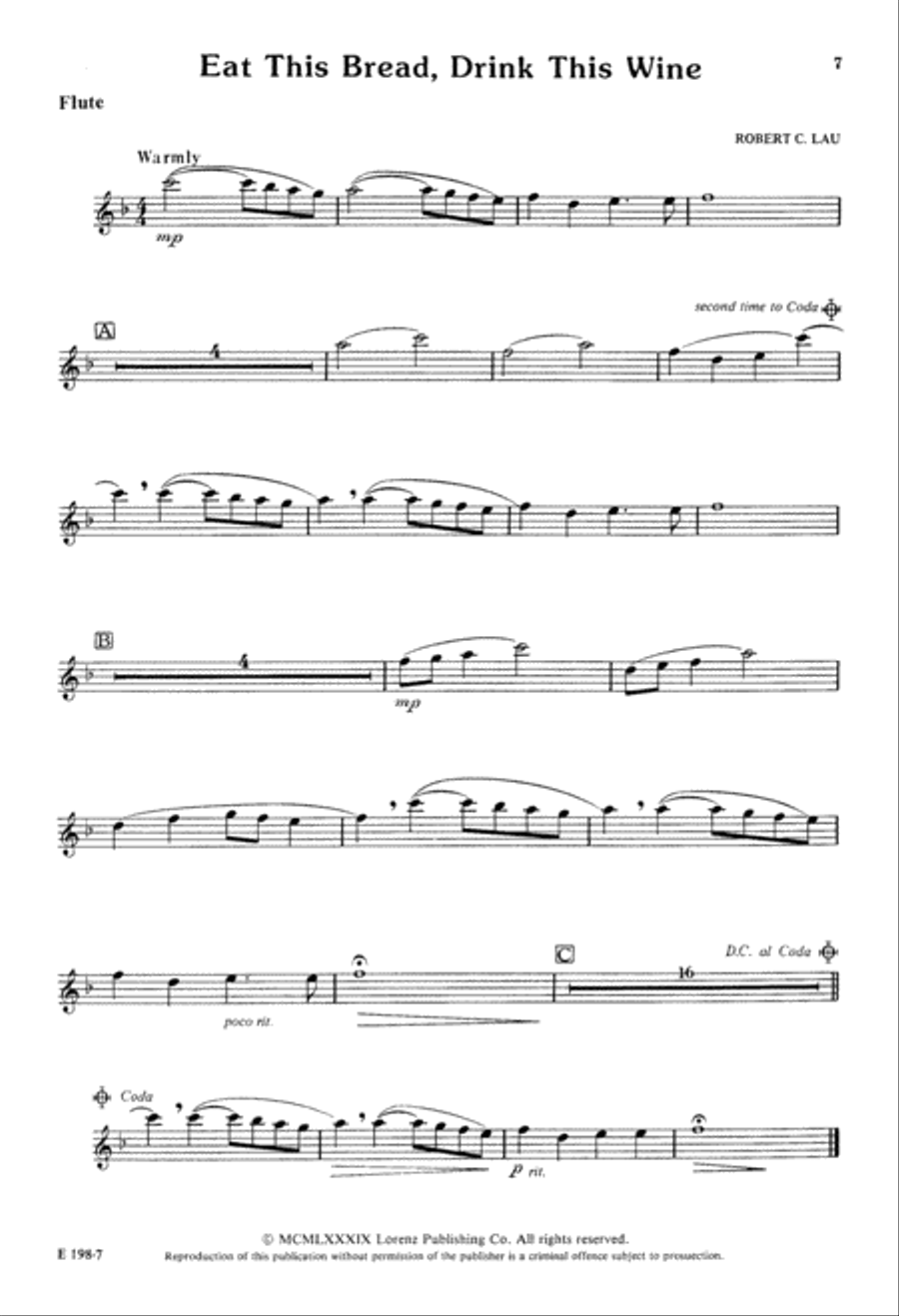 Eat This Bread, Drink This Wine (Digital Download) 4-Part scores gallery preview page 7