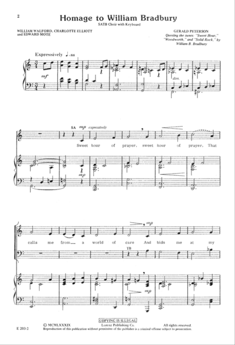 Homage to William Bradbury (Digital Download) 4-Part scores gallery preview page 2