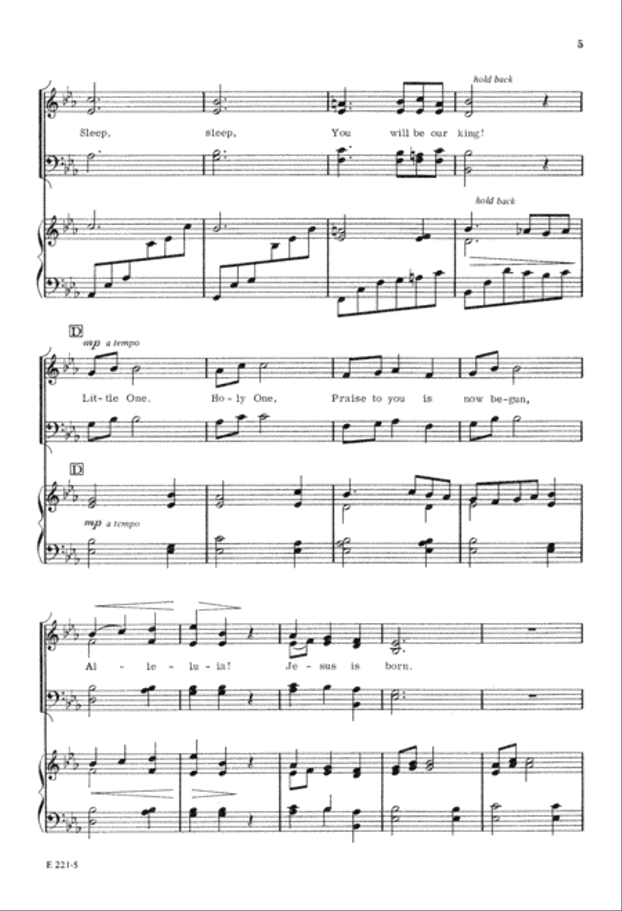 Little One, Holy One (Digital Download) 4-Part scores gallery preview page 5