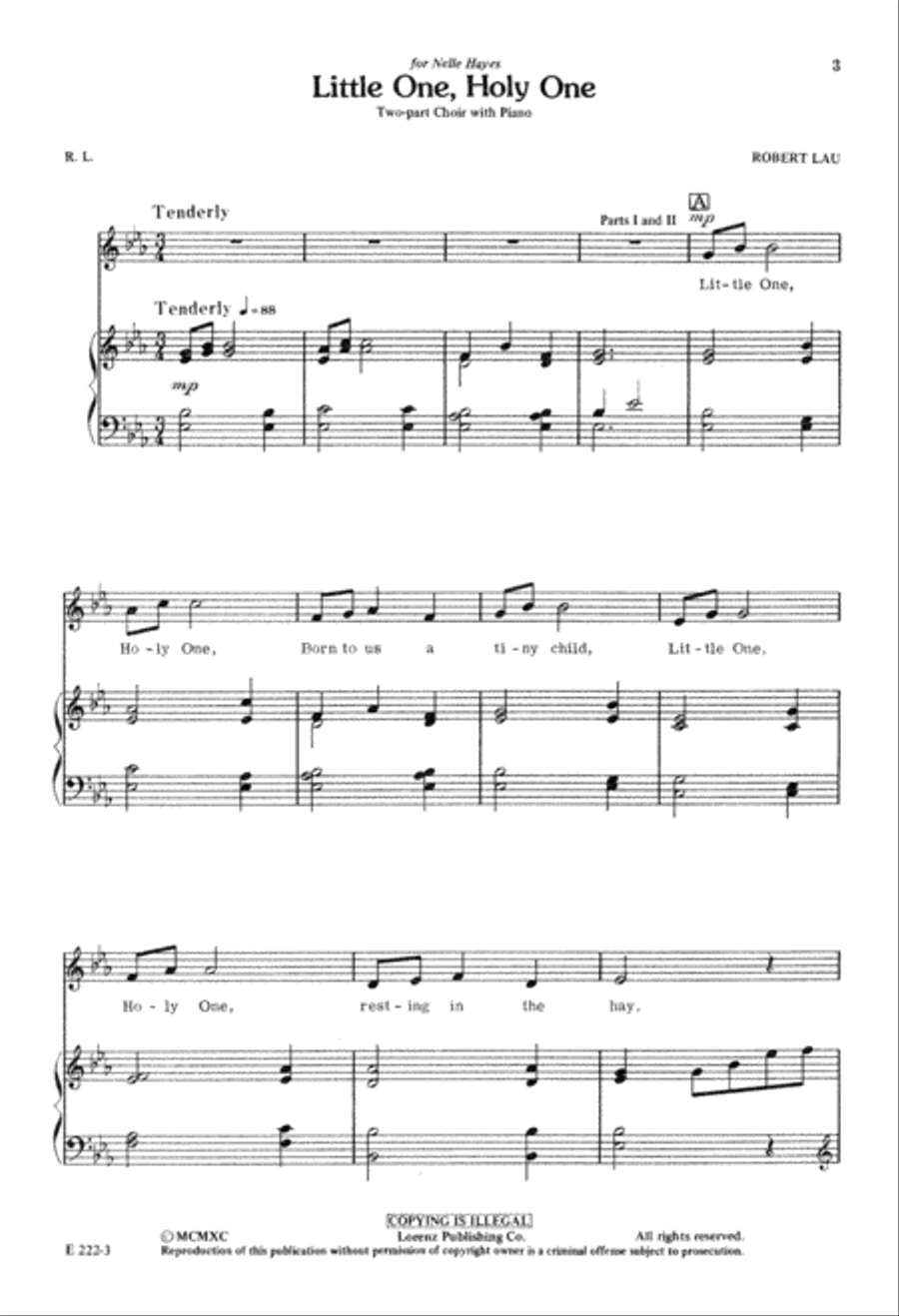 Little One, Holy One (Digital Download) 2-Part scores gallery preview page 3