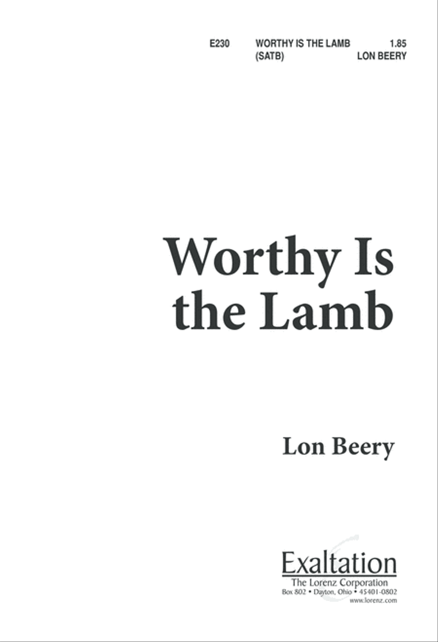Worthy is the Lamb (Digital Download) 4-Part scores gallery preview page 1