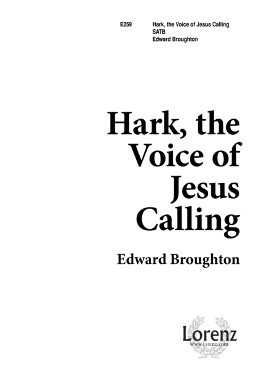 Hark! The Voice of Jesus Calling (Digital Download) 4-Part scores gallery preview page 1