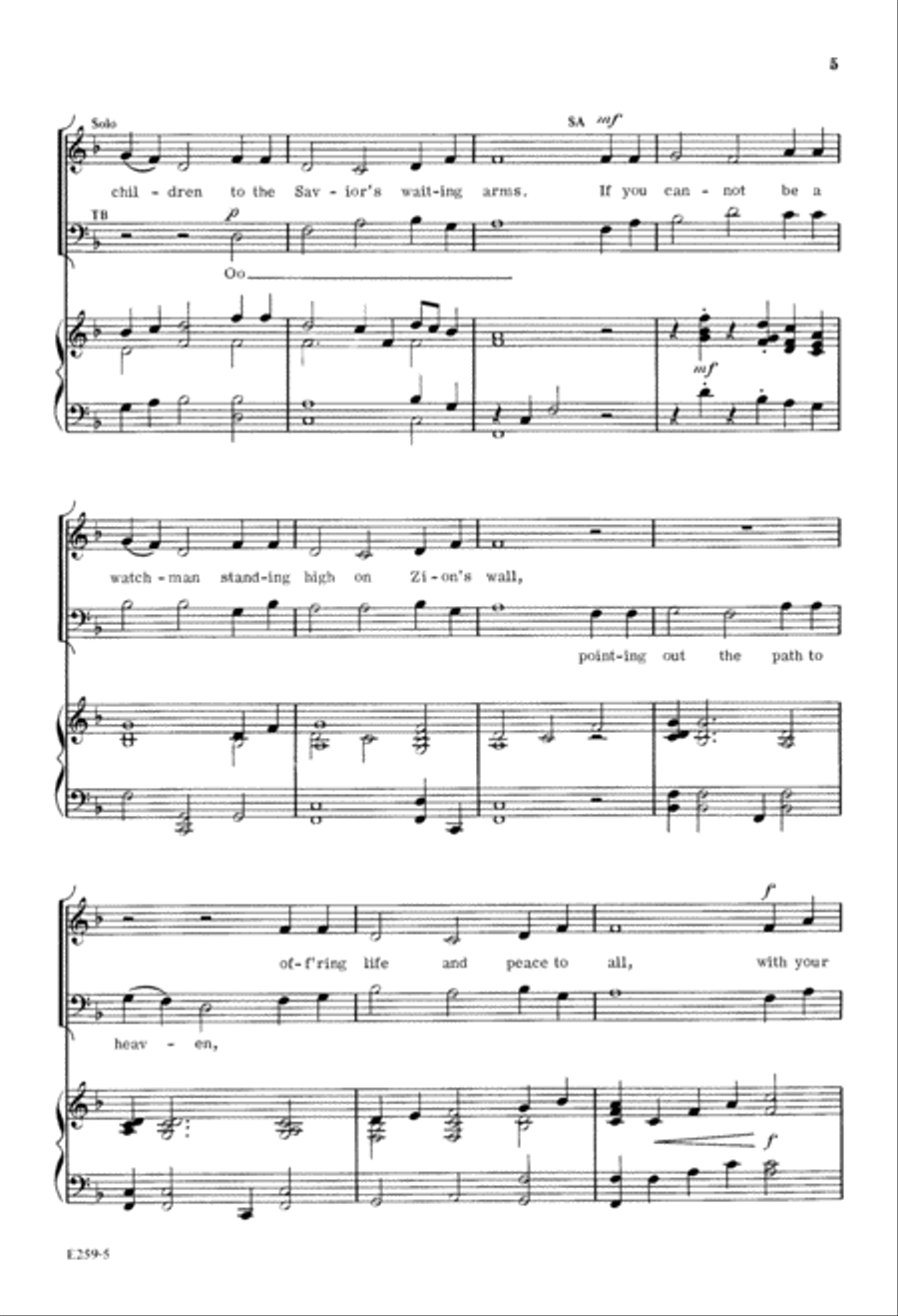 Hark! The Voice of Jesus Calling (Digital Download) 4-Part scores gallery preview page 5