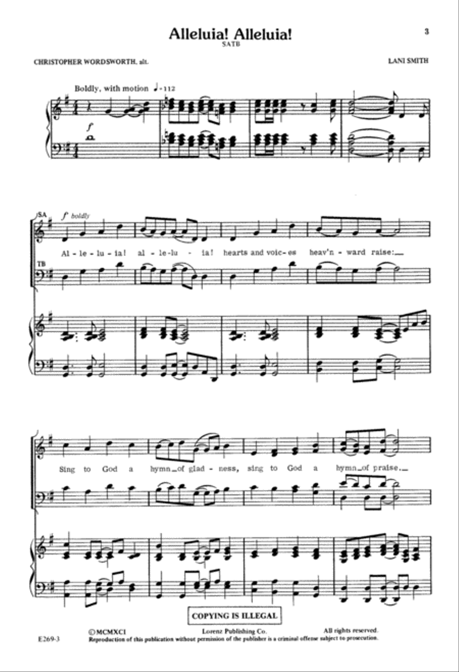 Alleluia, Alleluia (Digital Download) 4-Part scores gallery preview page 3
