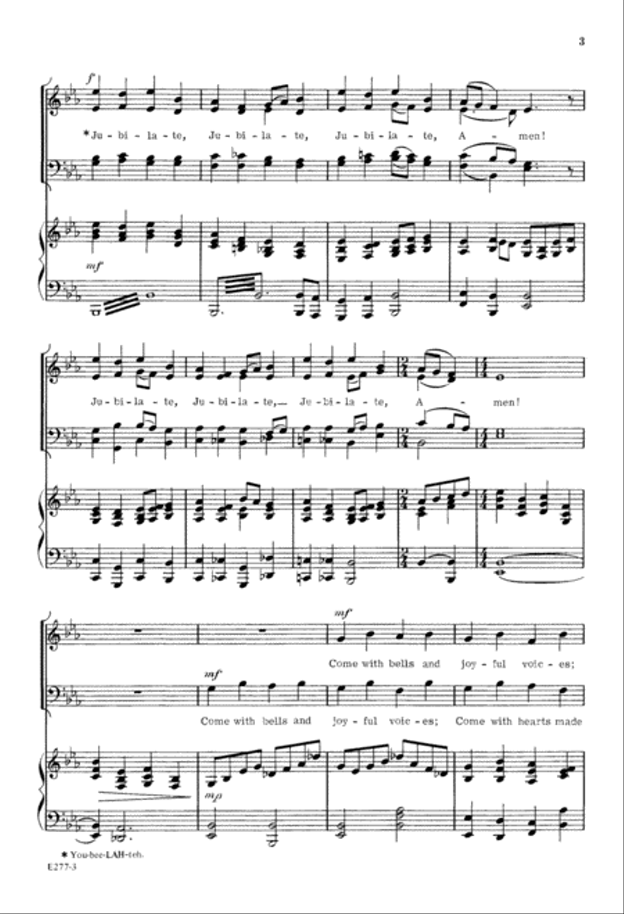 Easter Jubilate (Digital Download) 4-Part scores gallery preview page 3