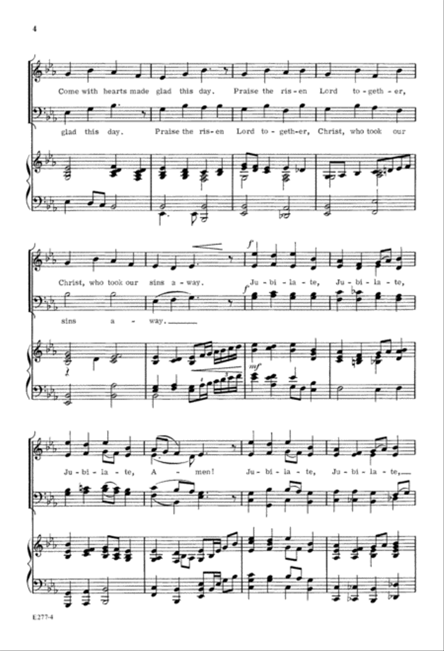 Easter Jubilate (Digital Download) 4-Part scores gallery preview page 4