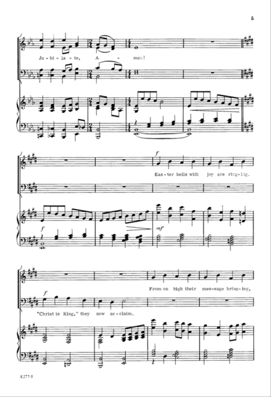 Easter Jubilate (Digital Download) 4-Part scores gallery preview page 5