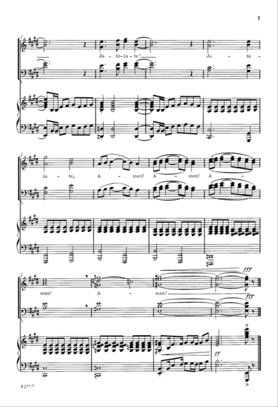 Easter Jubilate (Digital Download) 4-Part scores gallery preview page 7