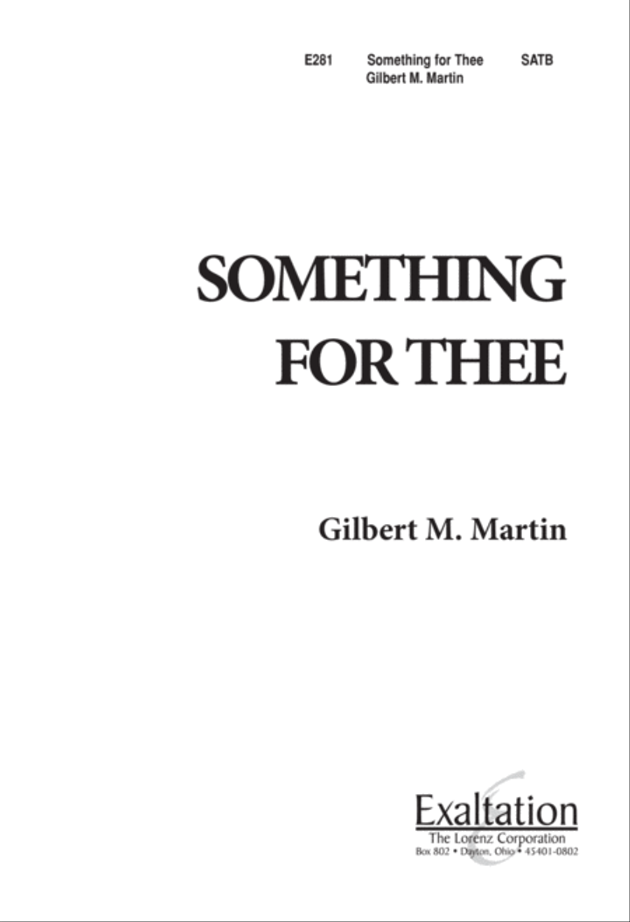 Something for Thee (Digital Download) 4-Part scores gallery preview page 1