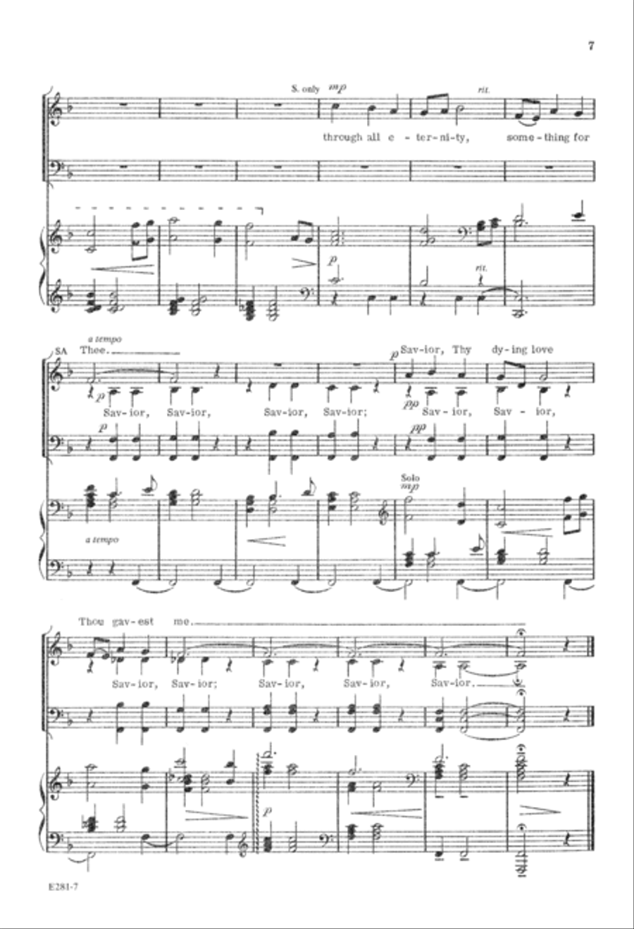Something for Thee (Digital Download) 4-Part scores gallery preview page 7