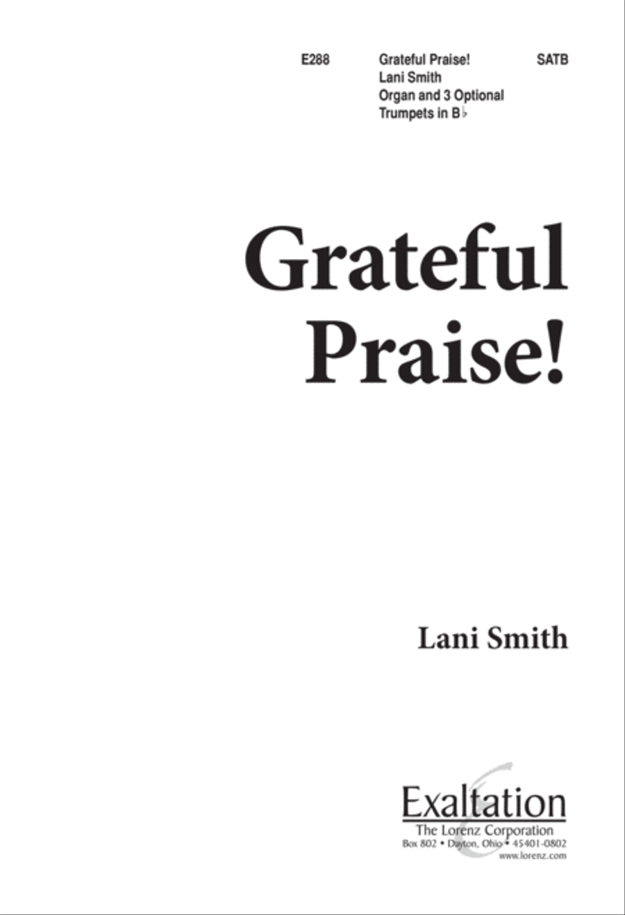 Grateful Praise (Digital Download) 4-Part scores gallery preview page 1