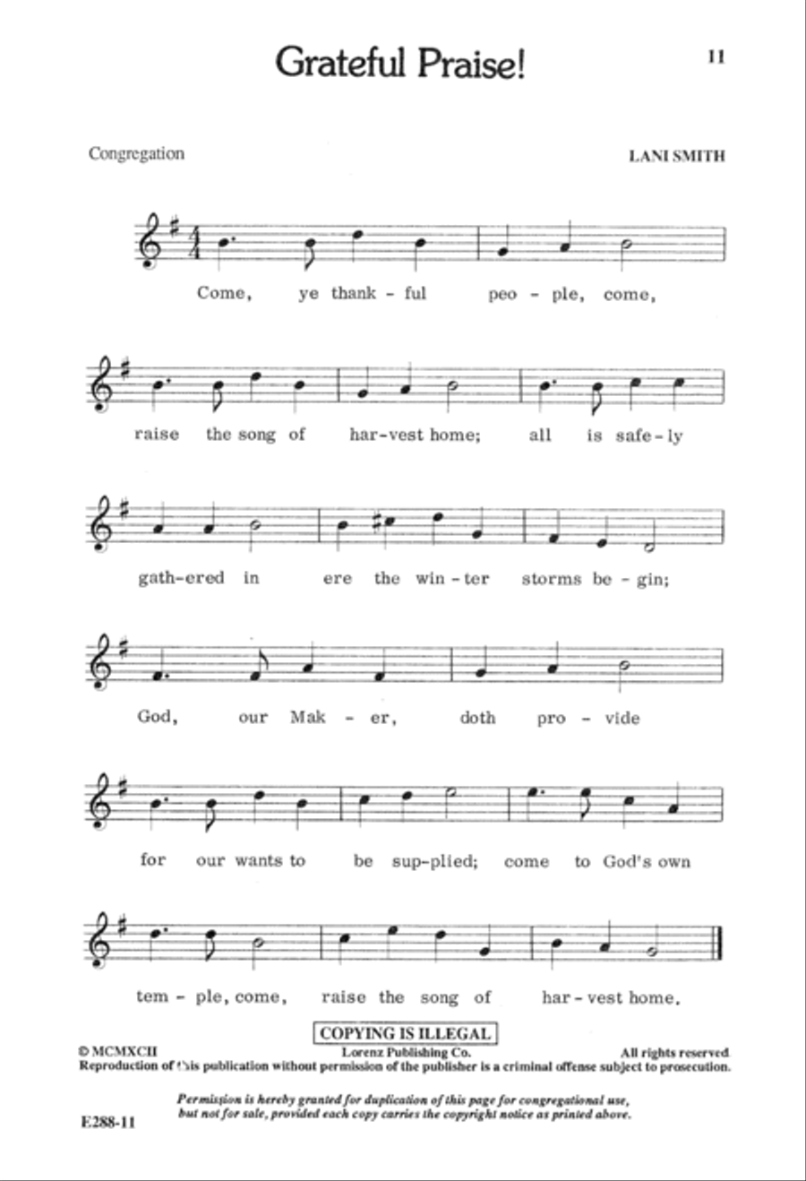 Grateful Praise (Digital Download) 4-Part scores gallery preview page 11