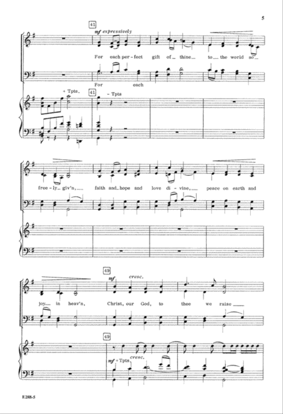 Grateful Praise (Digital Download) 4-Part scores gallery preview page 5