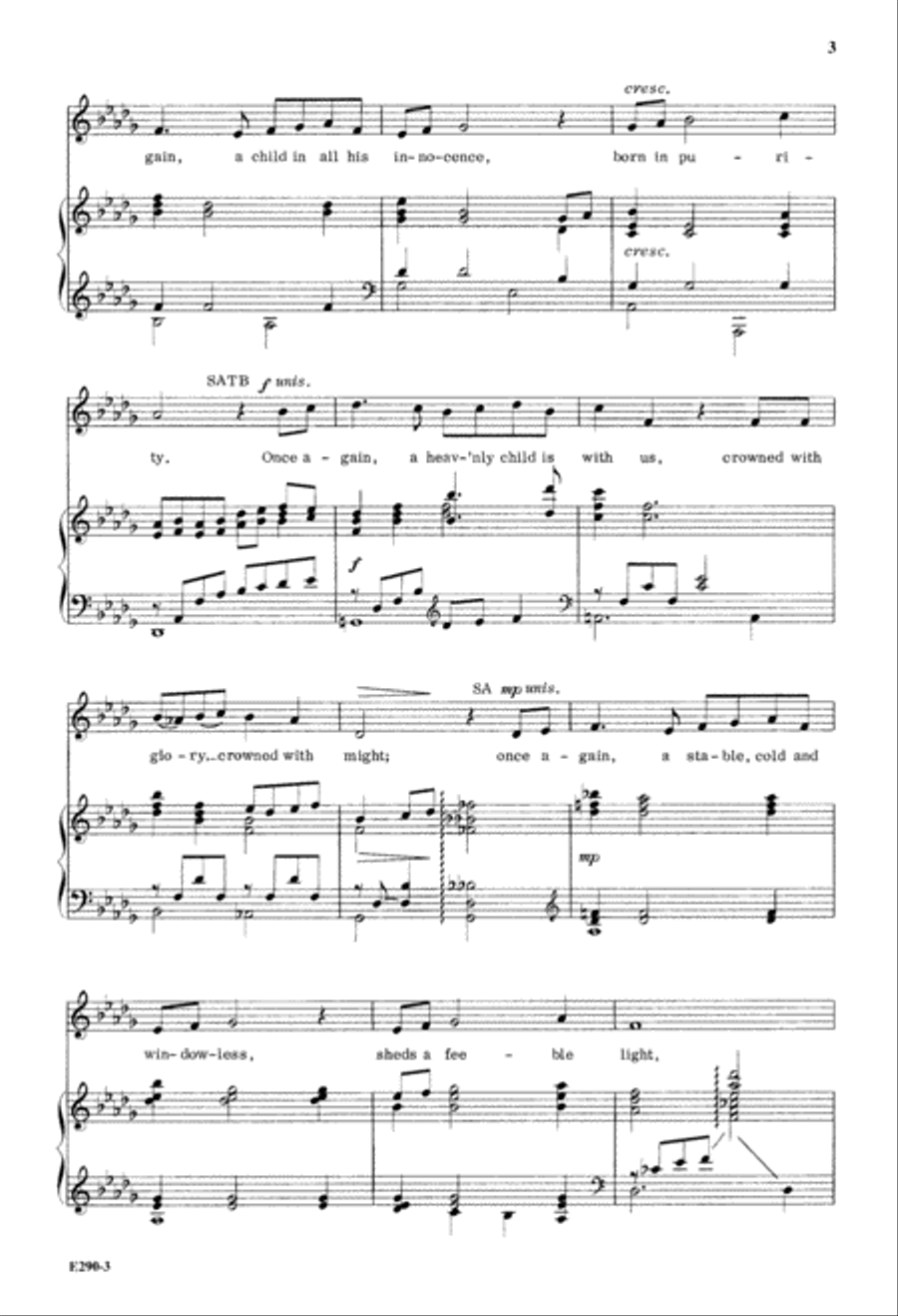 Once Again, a Child (Digital Download) 4-Part scores gallery preview page 3