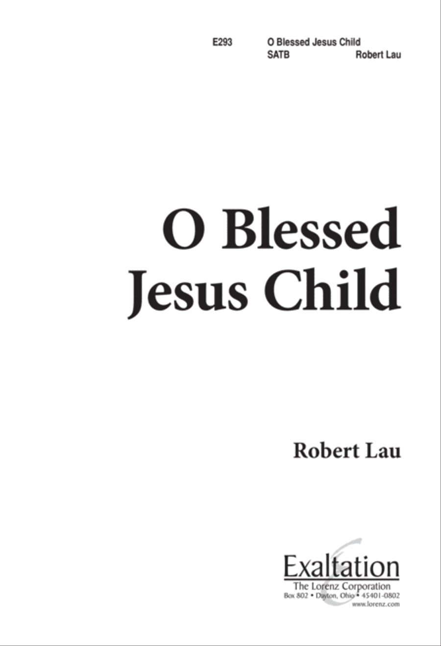 O Blessed Jesus Child (Digital Download) 4-Part scores gallery preview page 1