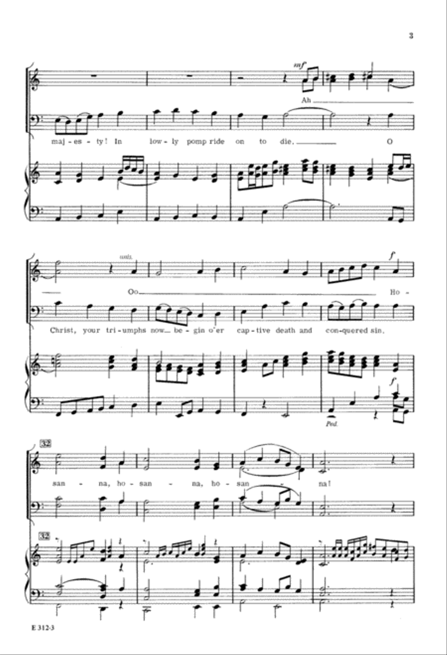 Ride on, Ride on in Majesty (Digital Download) 4-Part scores gallery preview page 3