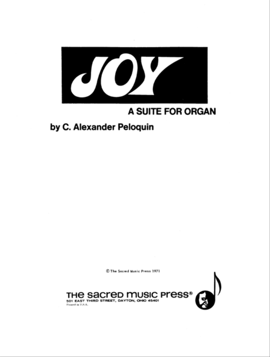 Joy (Digital Download) Organ scores gallery preview page 3