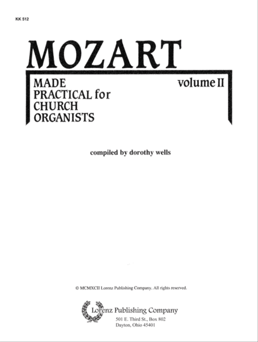 Mozart Made Practical, Vol. 2 (Digital Download) Organ scores gallery preview page 3