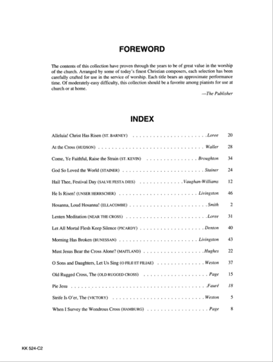 The Lenten and Easter Collection for Piano (Digital Download) Piano Solo scores gallery preview page 2