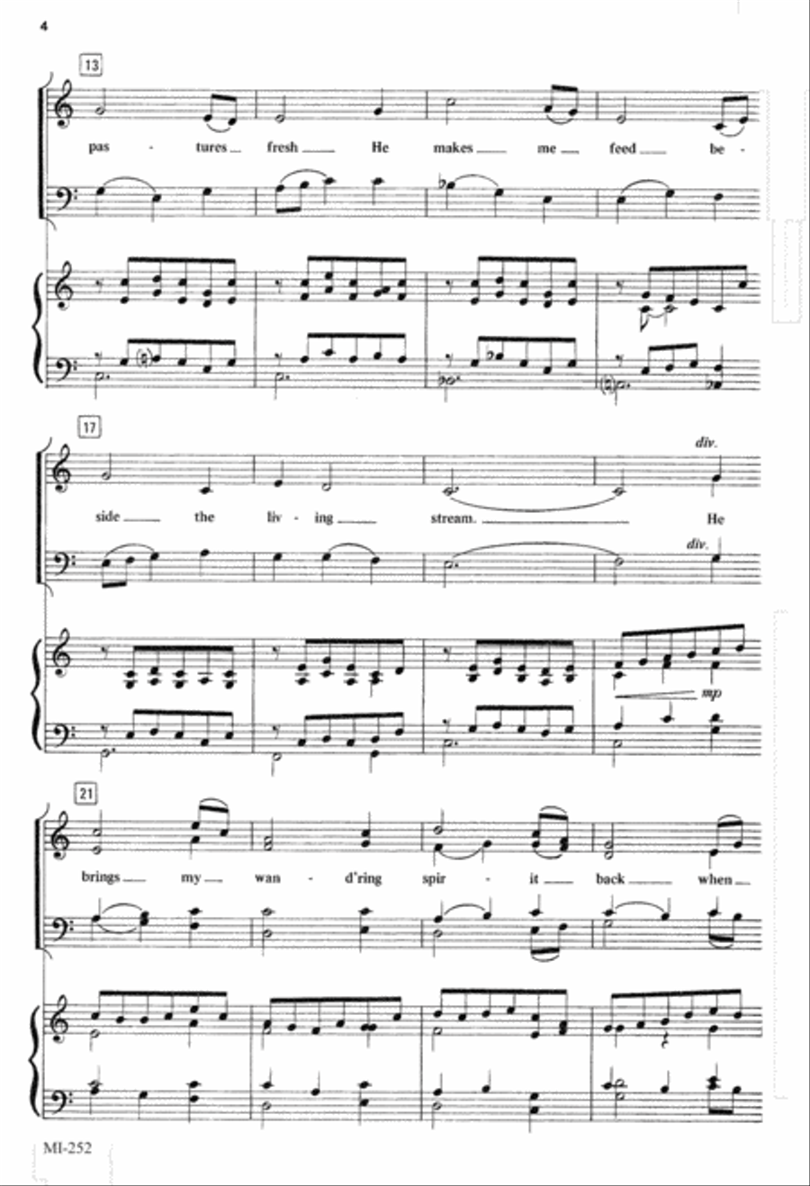 My Shepherd Will Supply My Need (Digital Download) 4-Part scores gallery preview page 4
