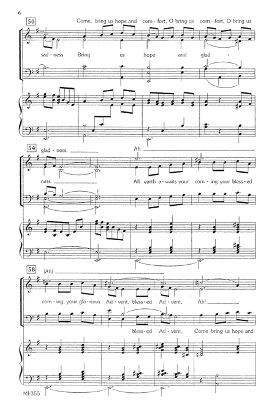 Anthem for Advent (Digital Download) 4-Part scores gallery preview page 6