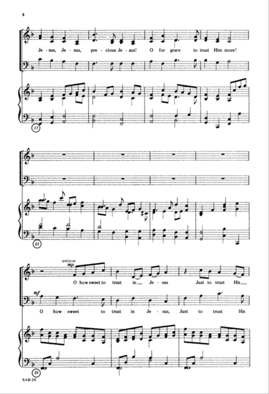 Trust In Him (Digital Download) 3-Part scores gallery preview page 4