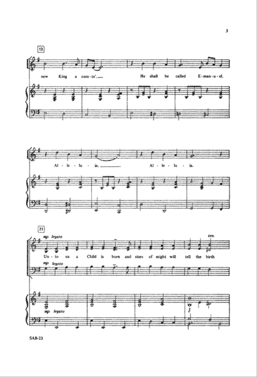A New King is Comin' (Digital Download) 3-Part scores gallery preview page 3