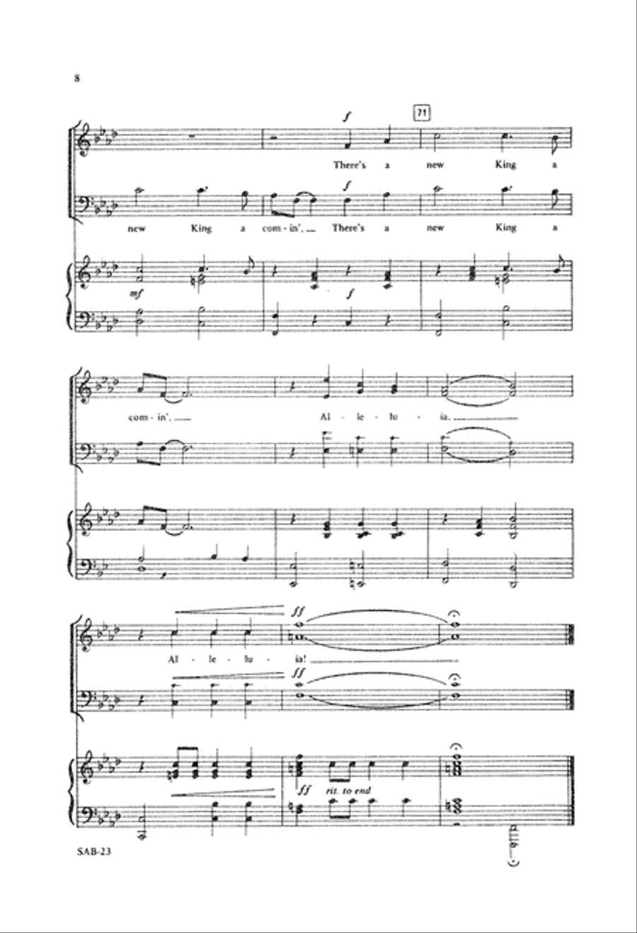 A New King is Comin' (Digital Download) 3-Part scores gallery preview page 8