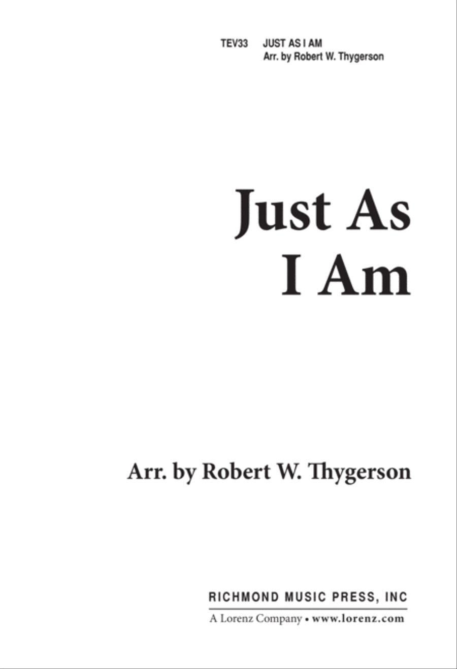 Just as I Am (Digital Download) 2-Part scores gallery preview page 1