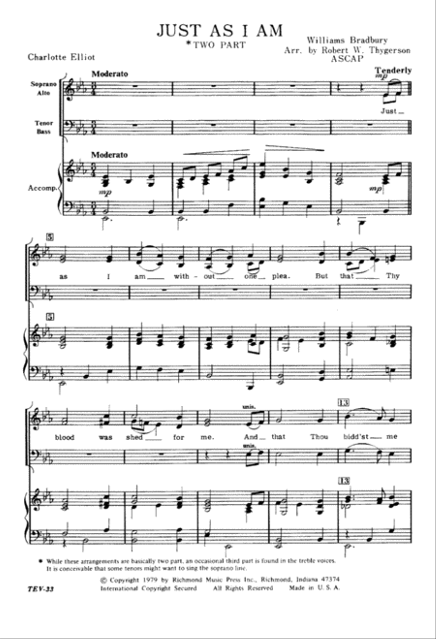 Just as I Am (Digital Download) 2-Part scores gallery preview page 3
