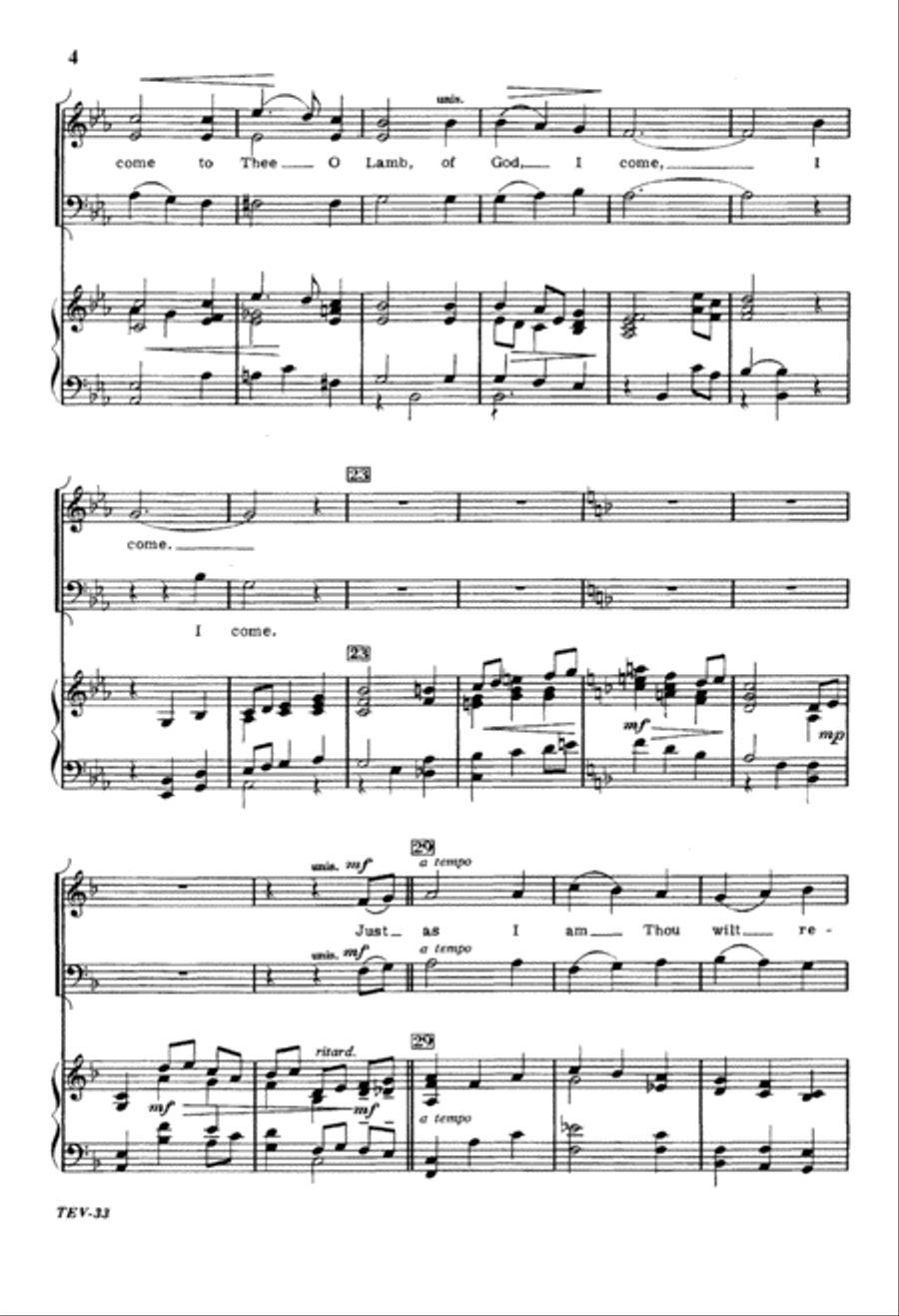 Just as I Am (Digital Download) 2-Part scores gallery preview page 4