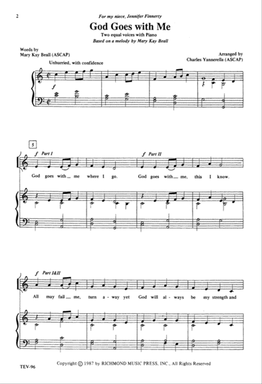 God Goes With Me (Digital Download) 2-Part scores gallery preview page 2