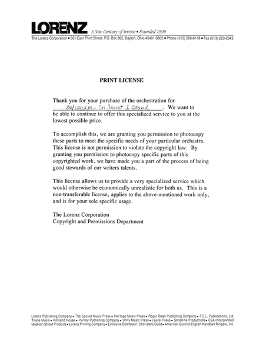 On Christ, I Stand - Inst Parts Trombone scores gallery preview page 1