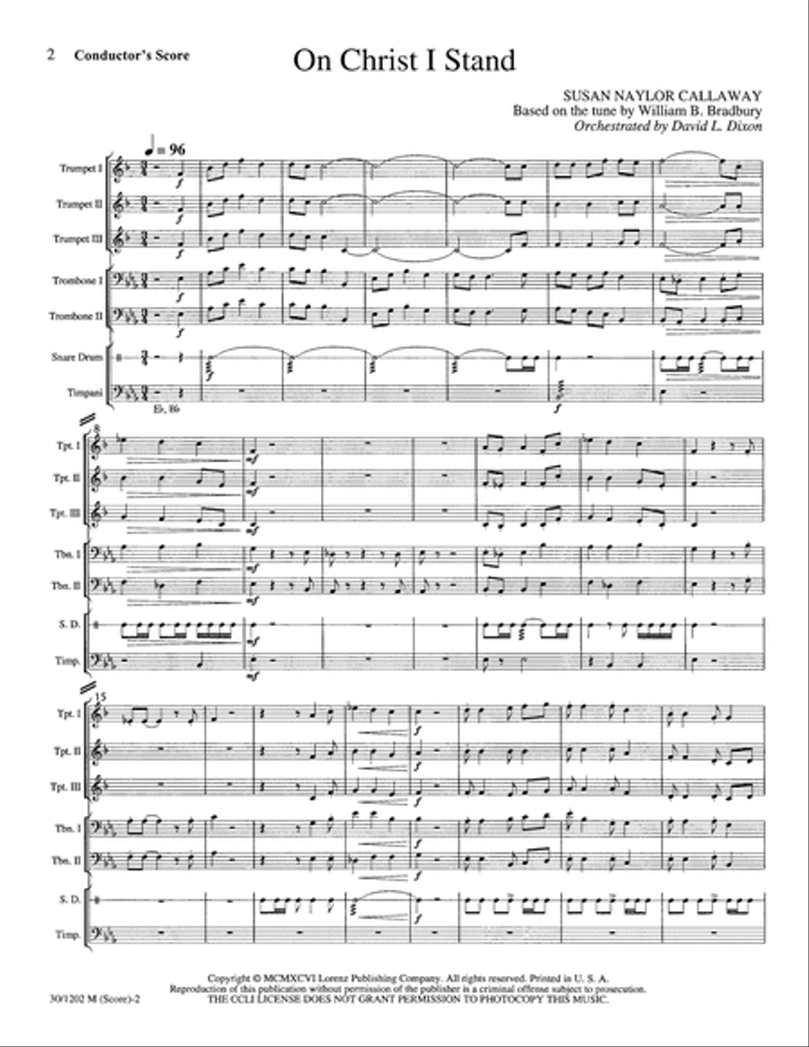 On Christ, I Stand - Inst Parts Trombone scores gallery preview page 3