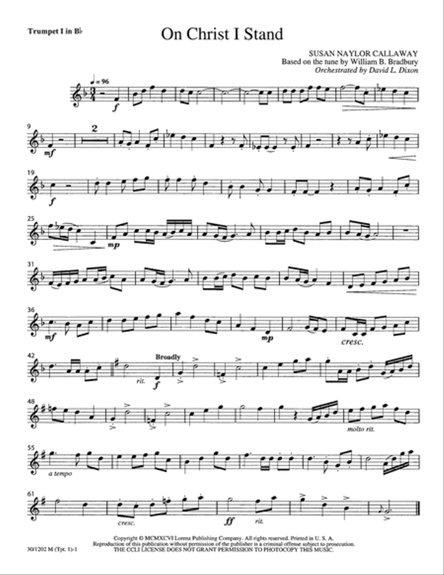 On Christ, I Stand - Inst Parts Trombone scores gallery preview page 6