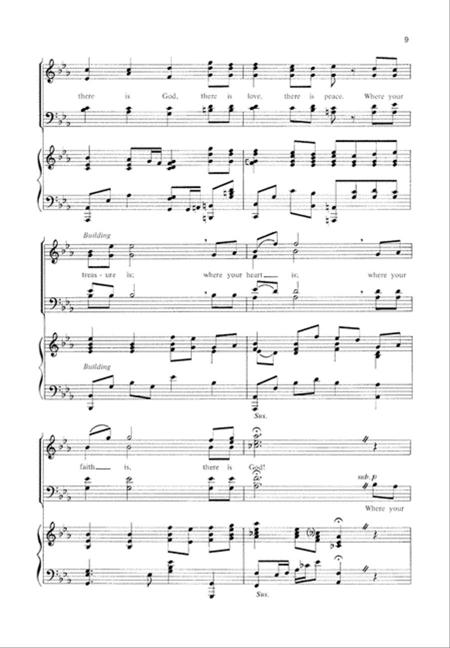 Where Your Treasure Is (Digital Download) 4-Part scores gallery preview page 9