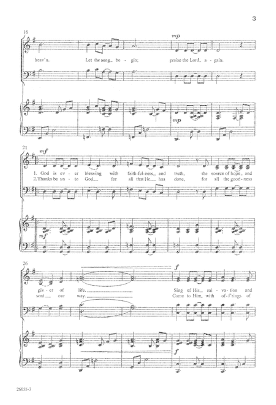 Praise the Lord Again! (Digital Download) 4-Part scores gallery preview page 3