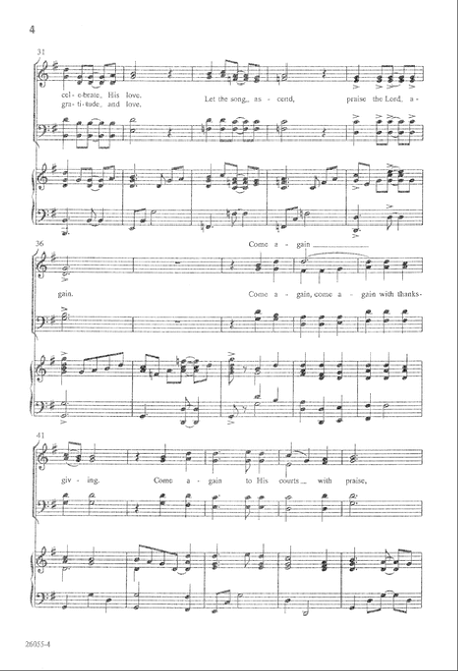Praise the Lord Again! (Digital Download) 4-Part scores gallery preview page 4
