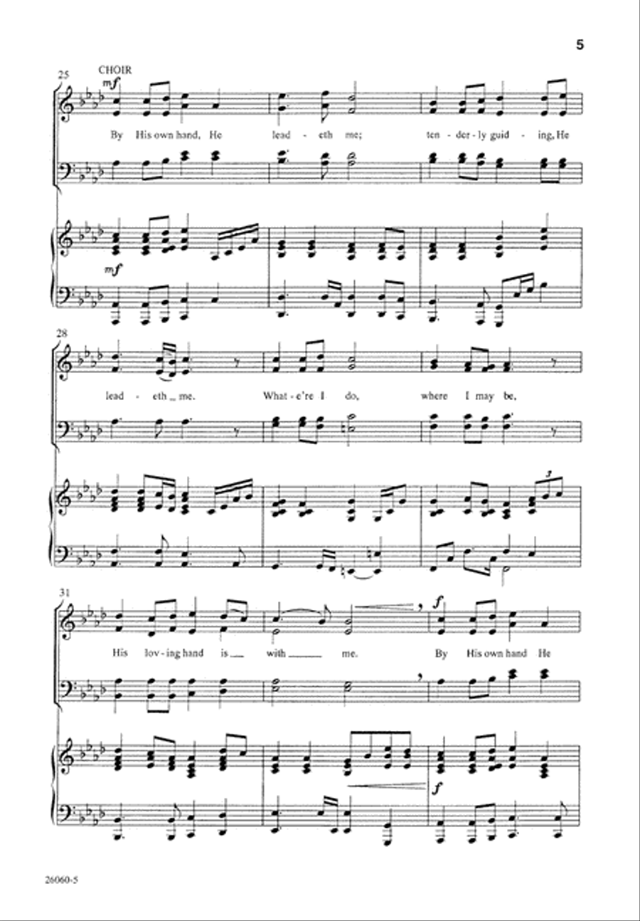 He Leadeth Me (Digital Download) 4-Part scores gallery preview page 5