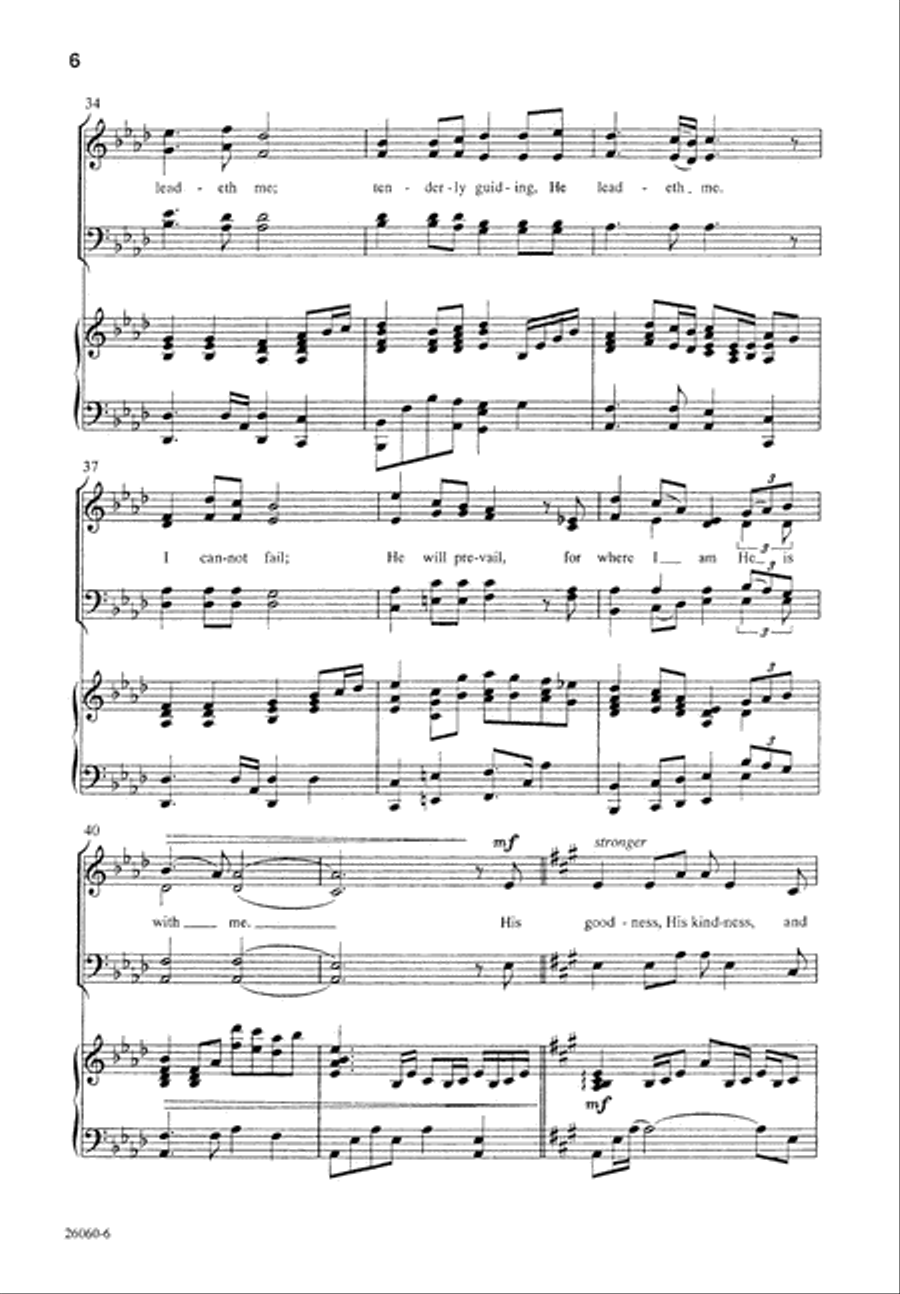He Leadeth Me (Digital Download) 4-Part scores gallery preview page 6