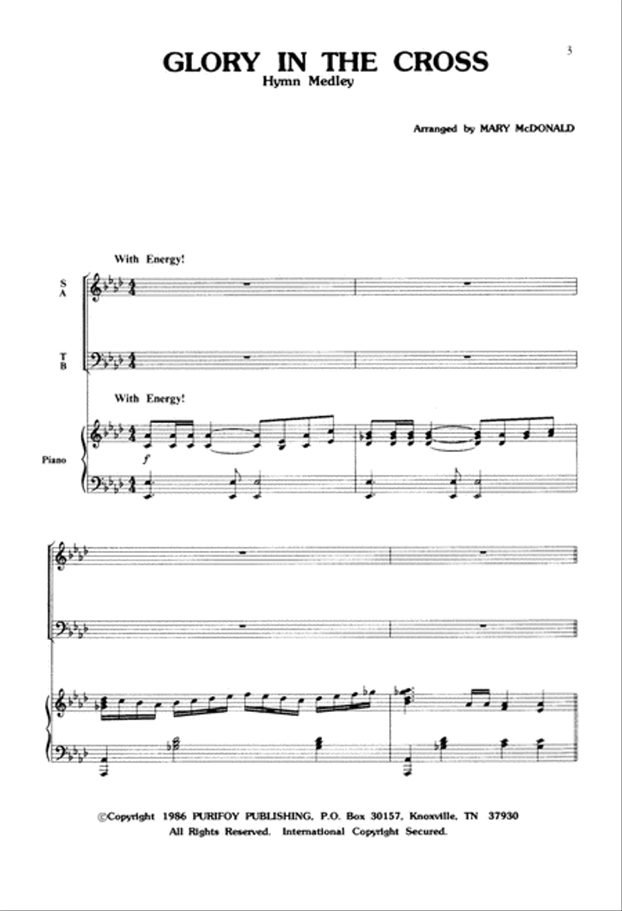 Glory in the Cross (Digital Download) 4-Part scores gallery preview page 3