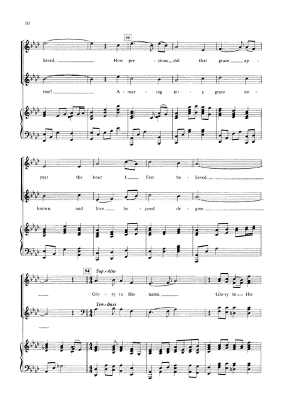 Glory in the Cross (Digital Download) 4-Part scores gallery preview page 10
