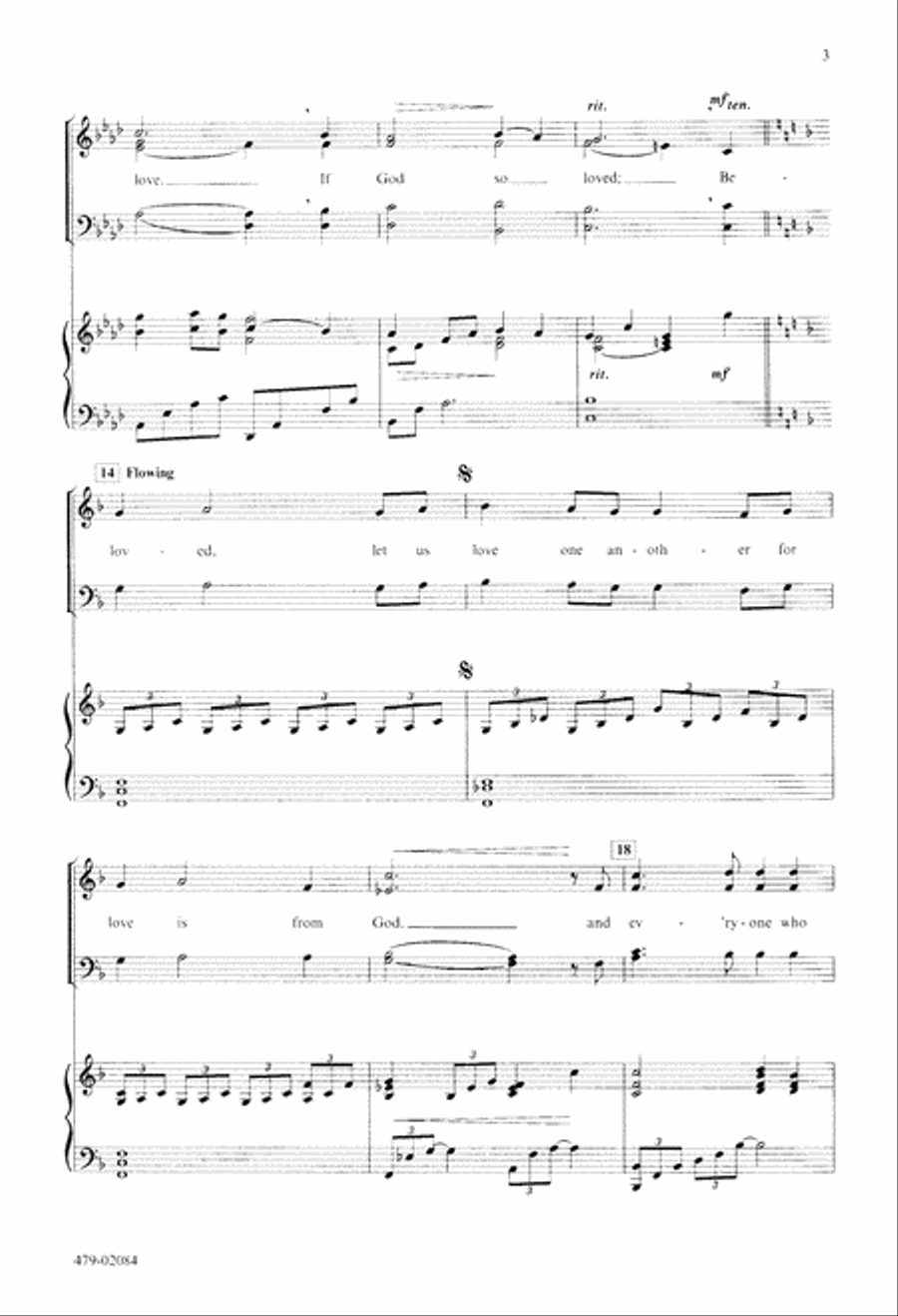 Beloved, Let Us Love (Digital Download) 4-Part scores gallery preview page 3