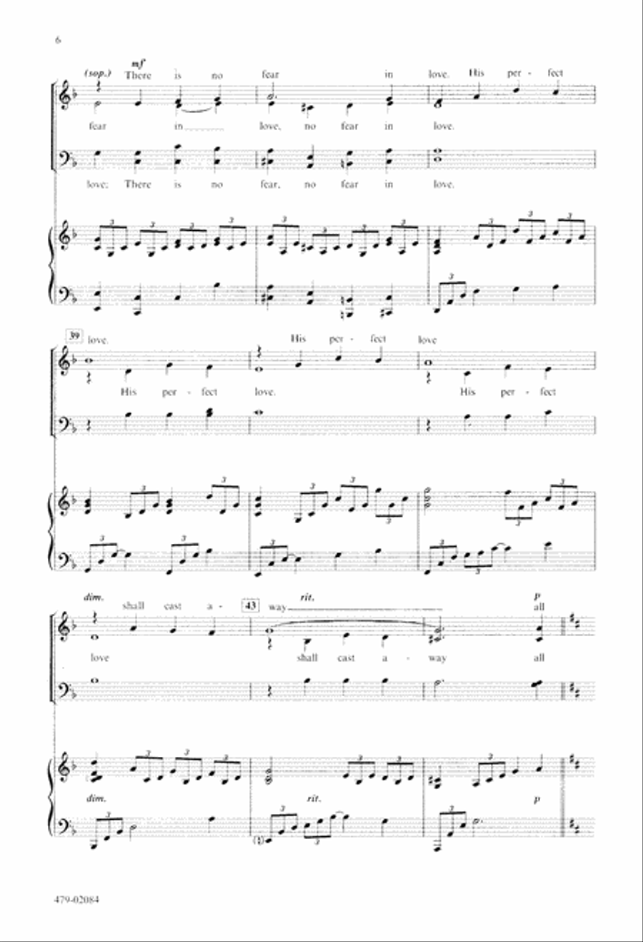 Beloved, Let Us Love (Digital Download) 4-Part scores gallery preview page 6