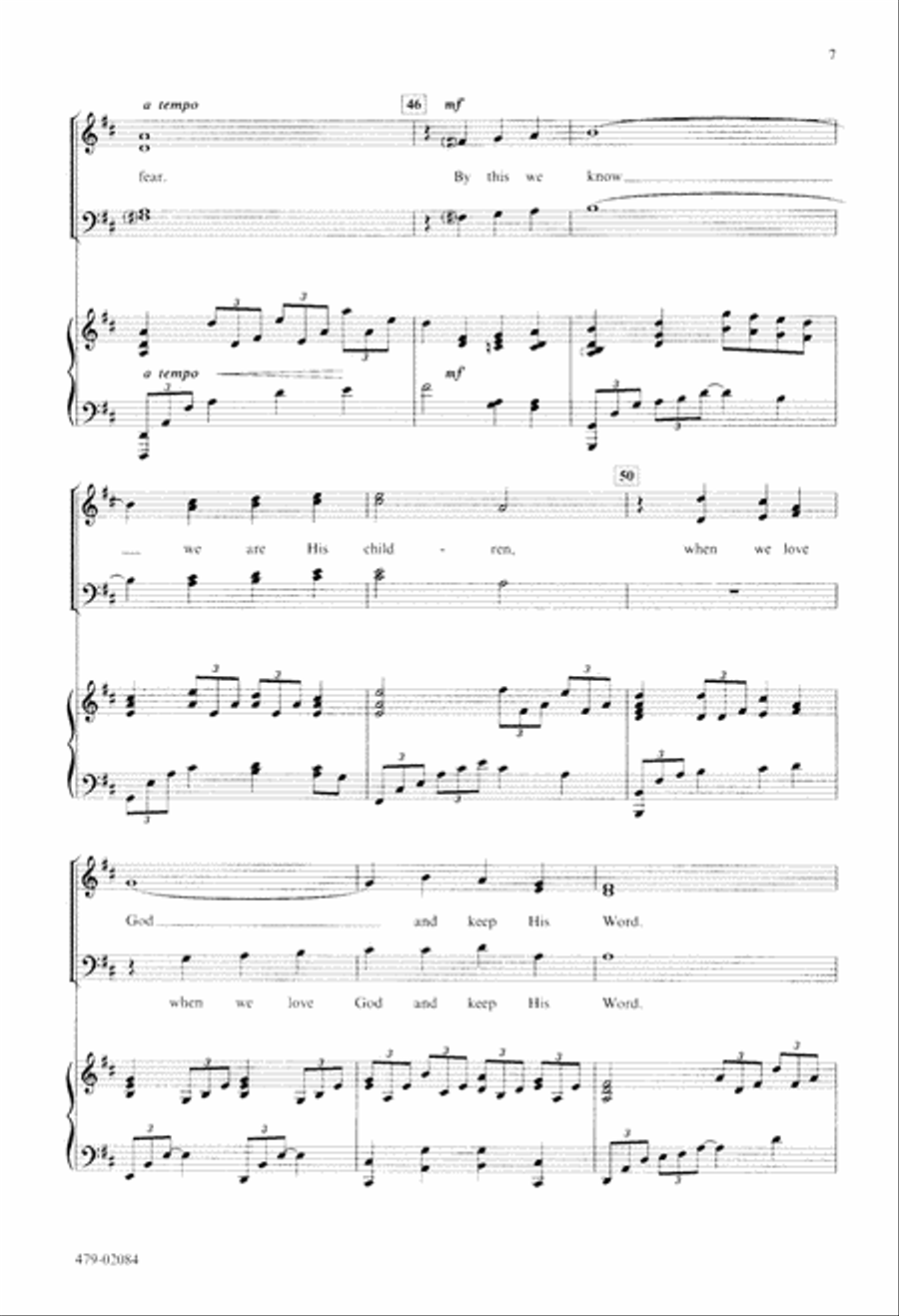 Beloved, Let Us Love (Digital Download) 4-Part scores gallery preview page 7