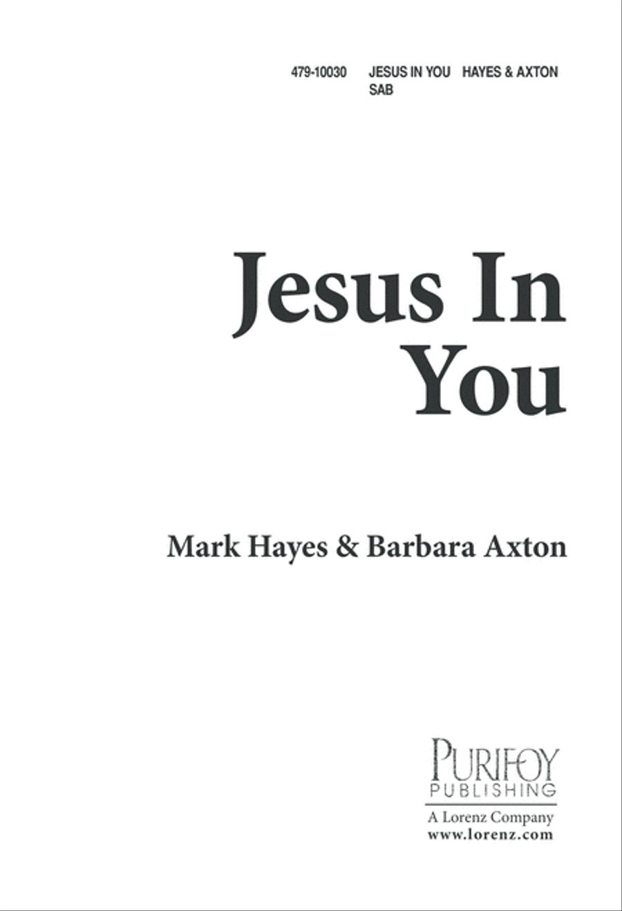 Jesus in You (Digital Download) 3-Part scores gallery preview page 1
