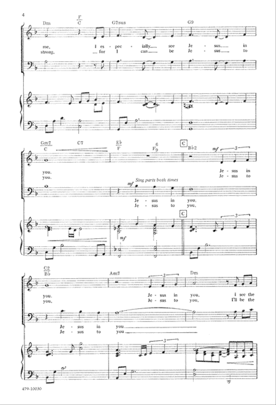 Jesus in You (Digital Download) 3-Part scores gallery preview page 4