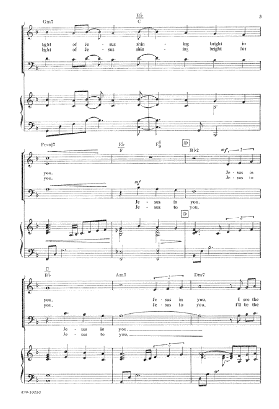 Jesus in You (Digital Download) 3-Part scores gallery preview page 5
