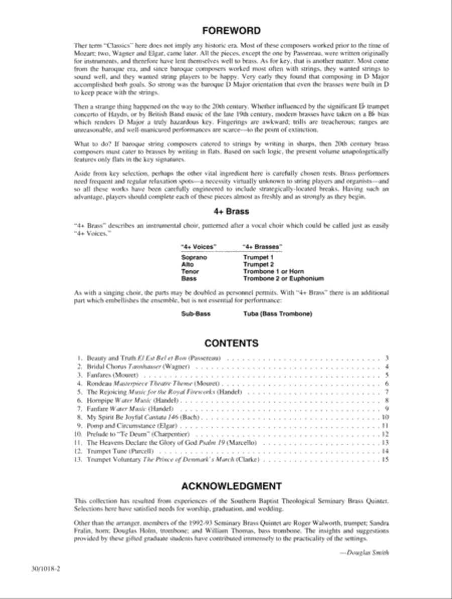 Classics for Four-Plus Brass - Trombone 1 Brass Ensemble scores gallery preview page 4